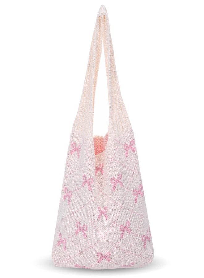 Hoohnnaa Crochet Tote Bag, Beach Mesh Knitted Shoulder Handbags Aesthetic Shopping Casual Travel Foldable Hobo Bags for Women - Image 1